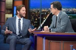 Armie Hammer visiting The Late Show with Stephen Colbert in October 2016.