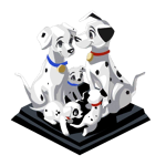 Pongo cameo statue in Twisted Wonderland