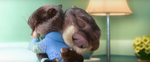 Mrs. Otterton hugs her husband after he is cured.