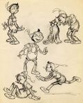 PinocchioEarly.jpg (162 KB) Early sketches for Pinocchio's design (1937).