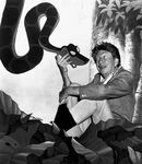 Sterling Holloway with Kaa from The Jungle Book.