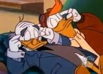 Ludwig with Launchpad McQuack in the DuckTales episode, "The Golden Fleecing"