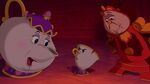 Chip with Mrs. Potts and Cogsworth at the end of Something There