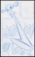 Inner front cover for the early version of Gum Girl