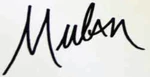 Mulan's signature.