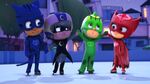 PJ Masks celebrating christmas with Luna Girl