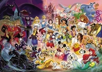 رسمة لشخصيات ديزني (مع شخصيات مملكة القلوب) من اليابان