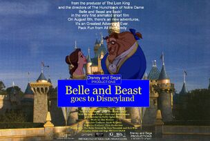 Belle and Beast goes to Disneyland Poster