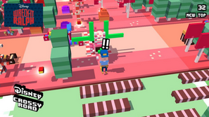 The Wreck-It Ralph world in Disney Crossy Road.