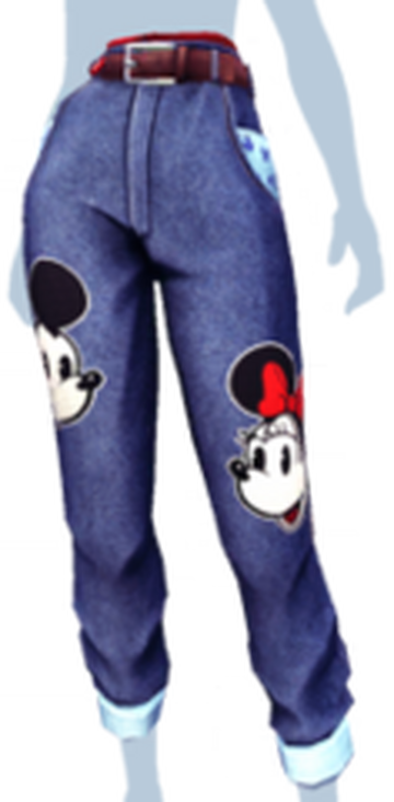 【Disney】 blue pant mickey reversible SWT Disney】 blue pant mickey reversible SWT