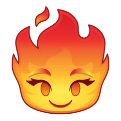 fire cat girl emoji