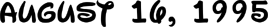 August 16, 1995 logo