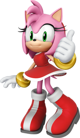 Amy Rose on hoverboard 3 Sonic the hedgehog clipart image 