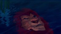 Mufasa in Simba's reflection