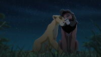 Kovu and Kiara embrace