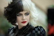 Estella's black-and-white hair.