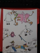 The Cat, the Cow, the Little Dog, the Dish, and the Spoon fight