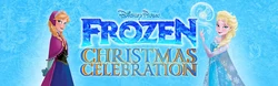 The logo for the 2014 parade, retitled as "Disney Parks Frozen Christmas Celebration".