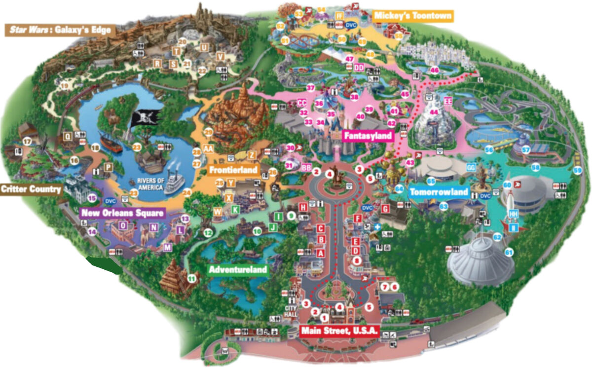 Hong Kong Disneyland 2007 Park Map, 54 OFF