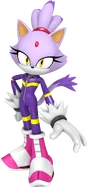 Blaze in her Extreme Gear outfit, from Sonic Free Riders.