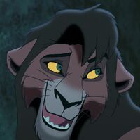 Kovu smiling at Kiara