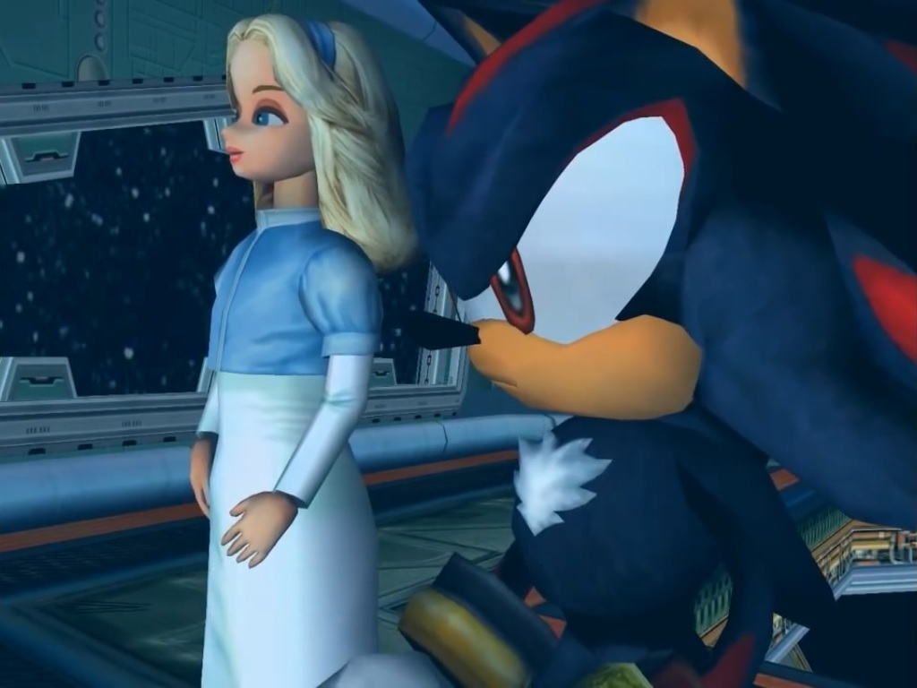 sonic the hedgehog, shadow the hedgehog, and maria robotnik (sonic