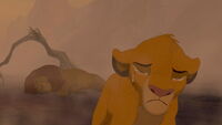 Simba mourning Mufasa