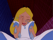 Alice crying