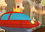 Rocket wearing a crown in the Little Einsteins episode, The Glass Slipper Ball.