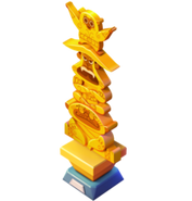 Raya and the Last Dragon themed gold trophy