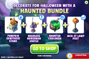 Haunted Bundle (Pumpkin Demitasse Stand + Headless Horseman Statue + Haunted Cauldron + Jack-o'-Lamp Post)