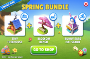 Spring Decoration Bundle (Blossom Bench + Bunny Ears Hat Stand + Tiny Treehouse)