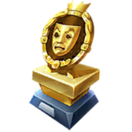 Snow White and the Seven Dwarfs themed gold trophy