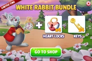 White Rabbit Bundle (White Rabbit + Key Tokens + Heart Lock Tokens)