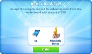 Better Be Wary! #3 reward