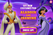 Aladdin (Prince Ali Costume) & Jasmine (Purple Dress) Promotion