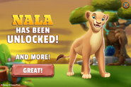 Nala has been unlocked!