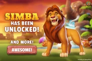 Simba has been unlocked!
