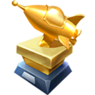 Lilo & Stitch themed gold trophy