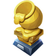 Winnie the Pooh themed gold trophy