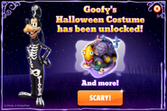 Goofy's Halloween Costume has been unlocked!