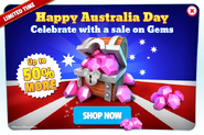 50% Gem Sale (Australia Day)