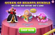 Queen of Hearts Pack (Queen of Hearts + 100 Gems + Giant Cookie Shop)