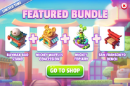 Feature Bundle (Baymax Bao Stand + Mickey Waffles Concession + Mickey Topiary + San Fransokyo Bench)