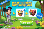 Mickey's Spring Costume Bundle (Mickey Mouse/Spring + Flower Planter + Concession Chests)