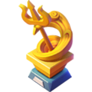 The Little Mermaid themed gold trophy