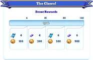 Me-the claws-3-milestones.png (151 KB) Milestone Rewards