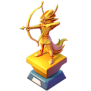 Robin Hood themed gold trophy