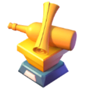 The Rescuers themed gold trophy