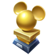 Disney Magic Kingdoms Old themed gold trophy